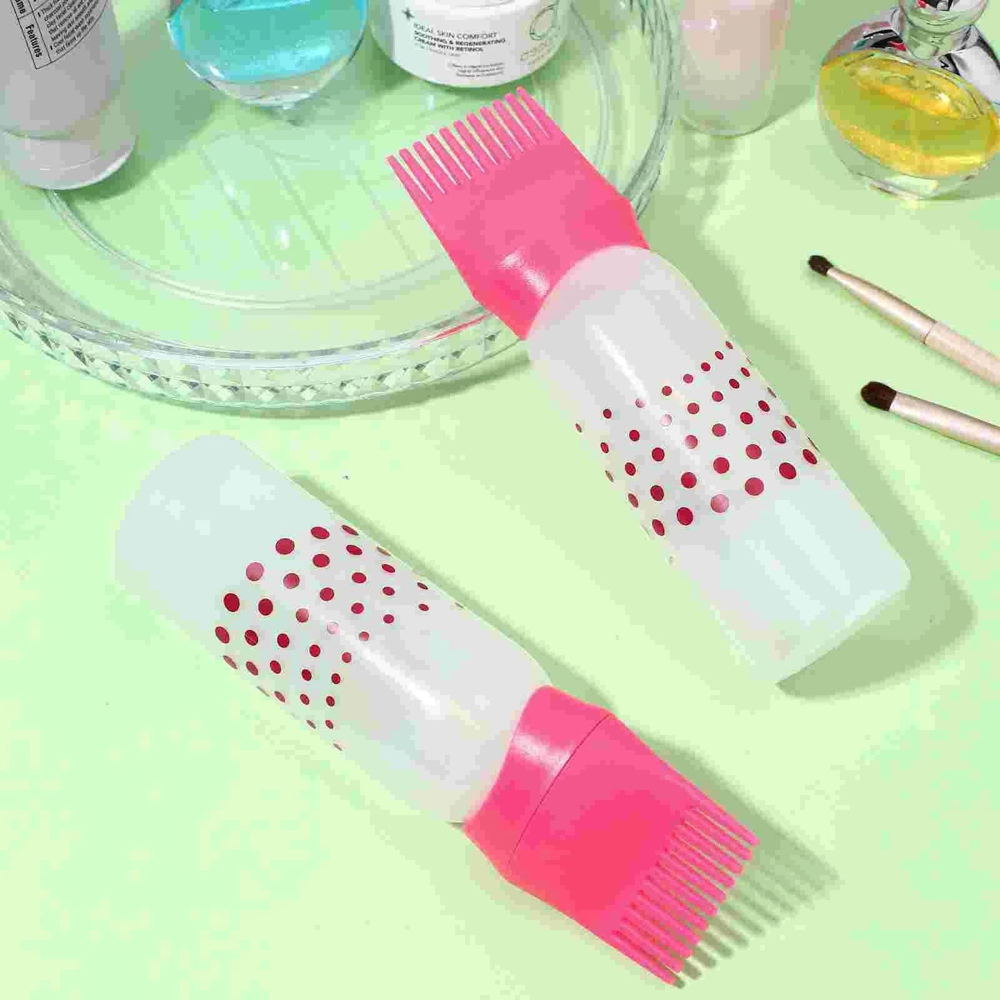 Hazneli Saç Boyama Aparatı - Taraklı Saç Bakımı Krem / Saç Yağı Uygulama Aparatı